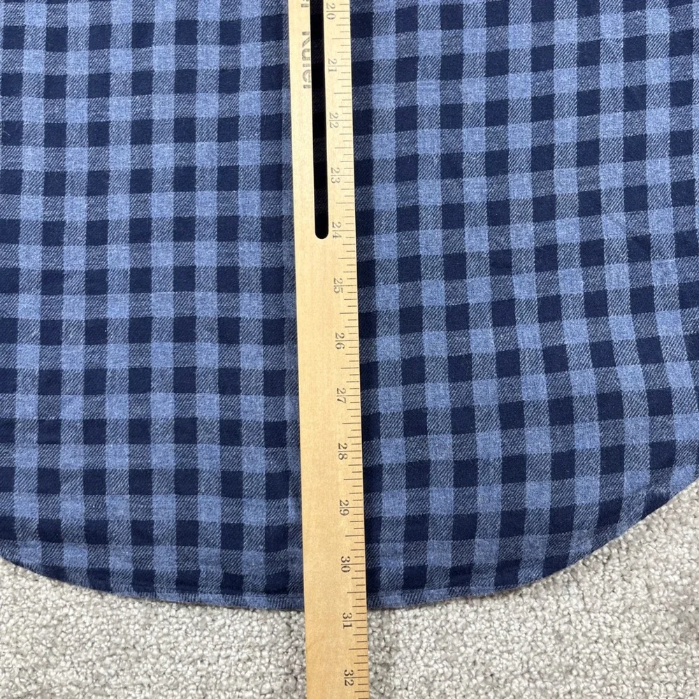 Polo Ralph Lauren Flannel‎ Shirt Mens Medium Buffalo Plaid Lightweight Blue